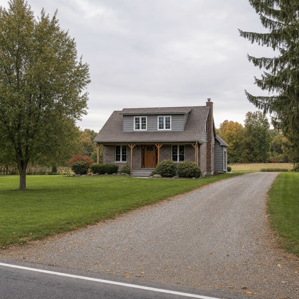A calm single-family home exterior on a quiet Reno street, representing the household size and daily water use that decides how often a septic tank needs pumping